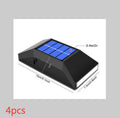 Solar powered outdoor wall light with 6 LEDs for staircase illumination