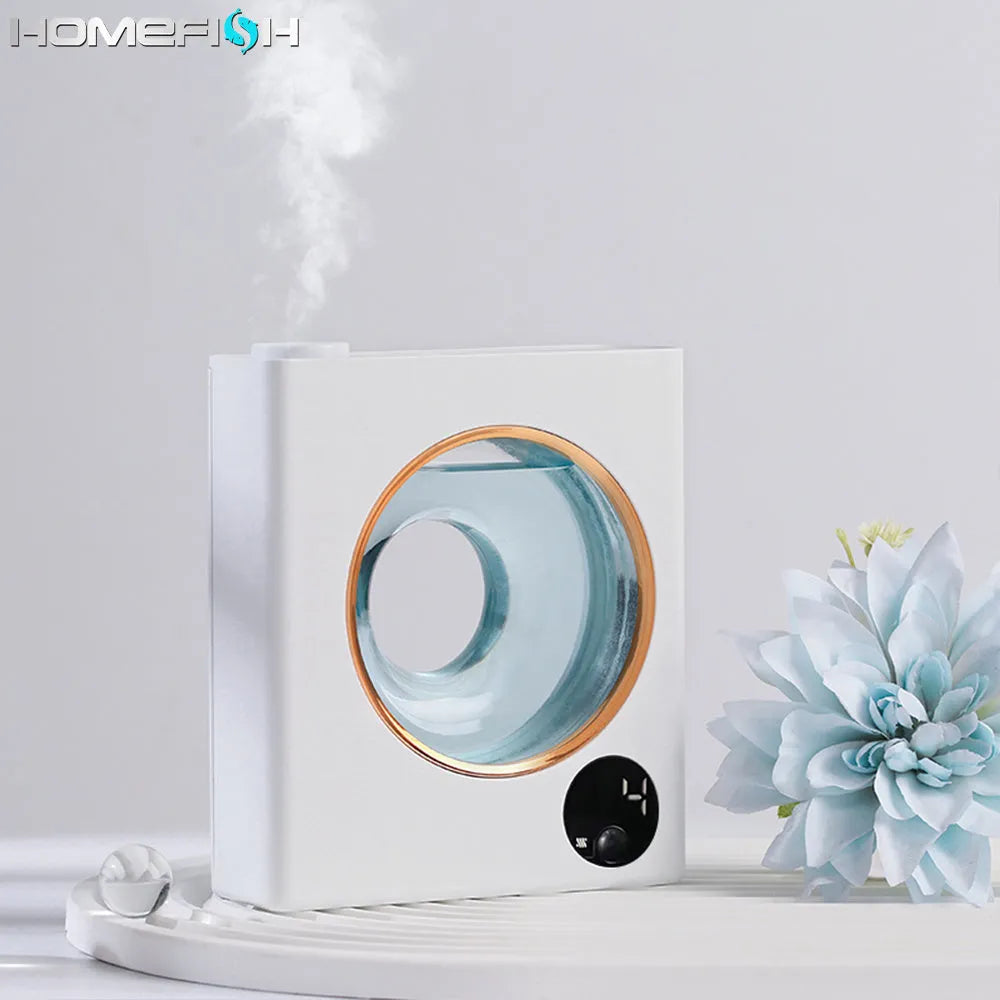 White wall mounted automatic aromatherapy sprayer with USB charging port.