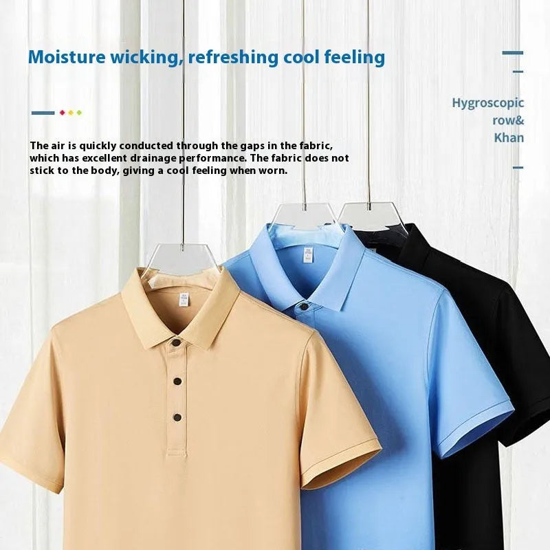 Straight cut short sleeve pearl cotton polo overalls on a hanger, shown in a colour selection.
