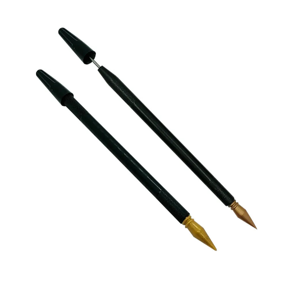 Scratch art pen tool with brush-style tip for children's creative scratch art projects
