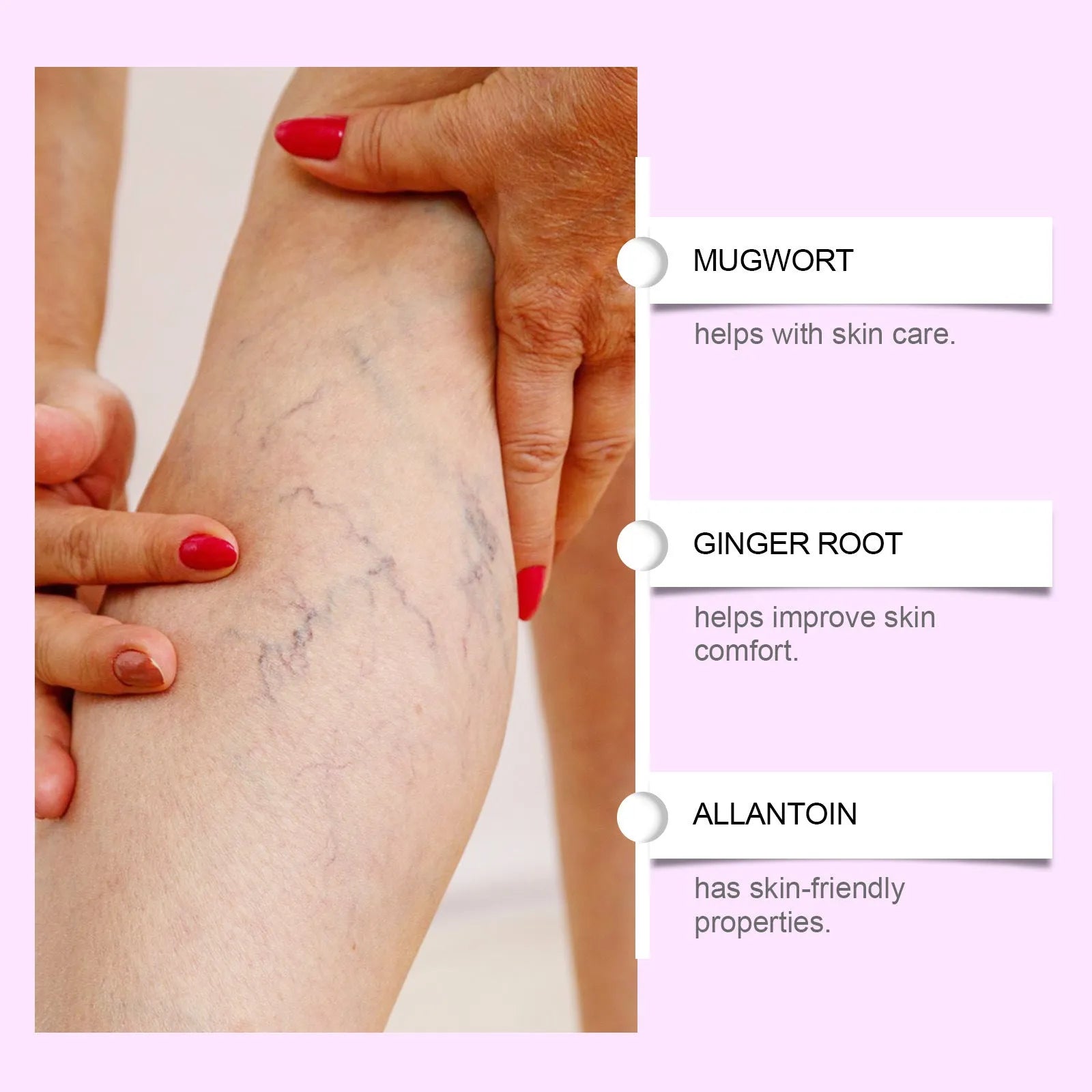 Leg nursing adhesive bandage microneedle stickers with moxa leaf and ginger root ingredients