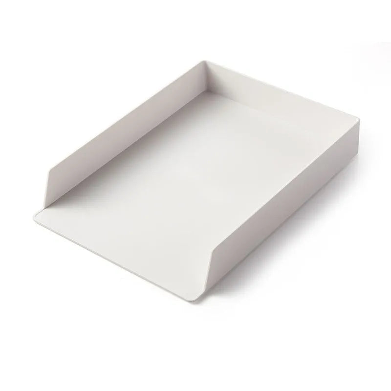 White PP plastic A4 paper document case storage box with drawer style and multiple size options