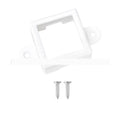 Small white plastic LED lampshade for a fixed bracket light, measuring 1.7 by 6 centimetres.