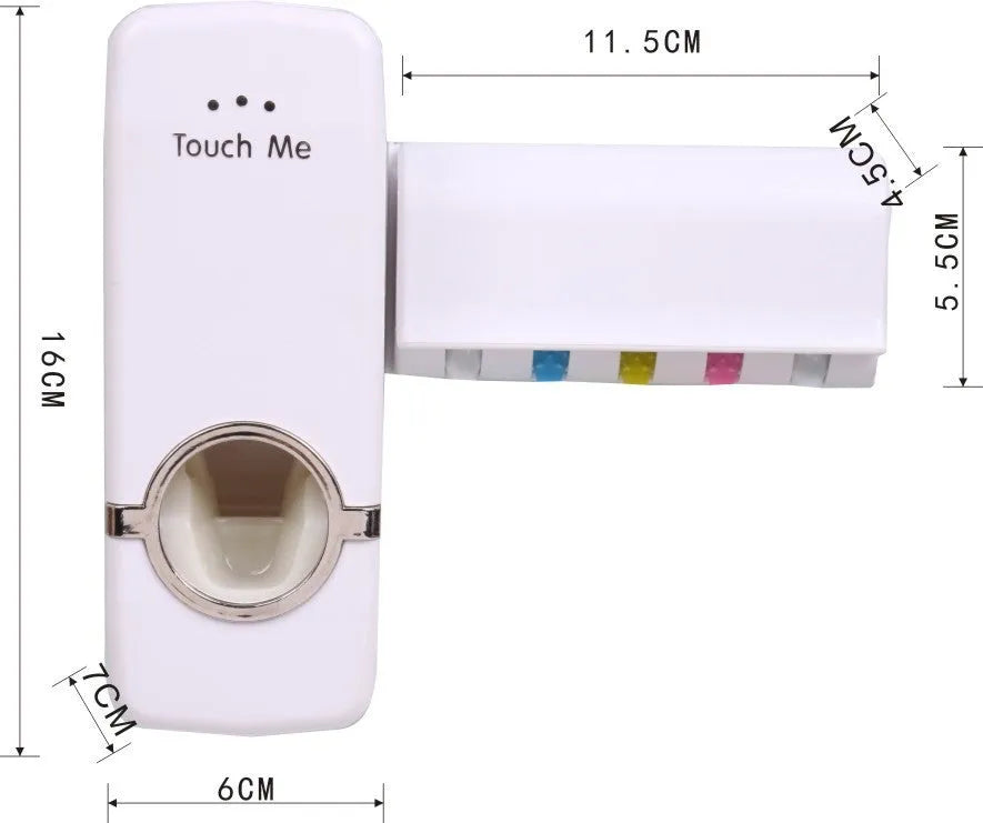 White and wine red adhesive plastic toothbrush holder for bathroom wall mounting.