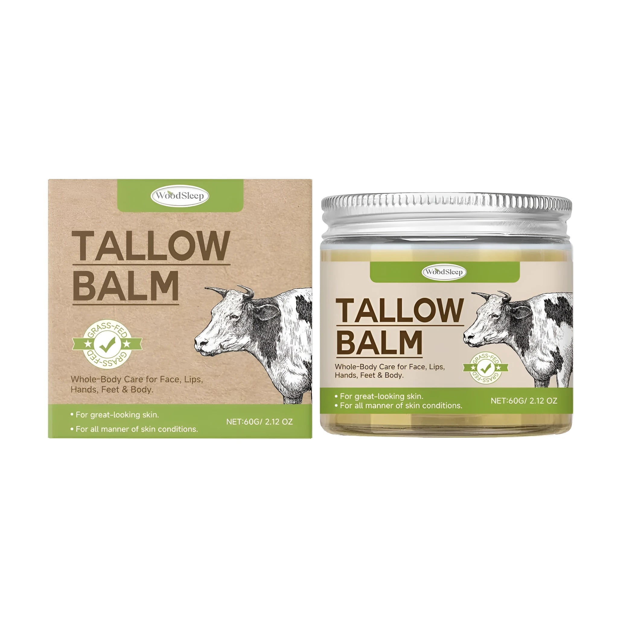60g jar of natural butter moisturising skincare cream with glycerin and honey