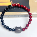 Manually crafted obsidian cat bracelet with net red wind aesthetic and feline charm
