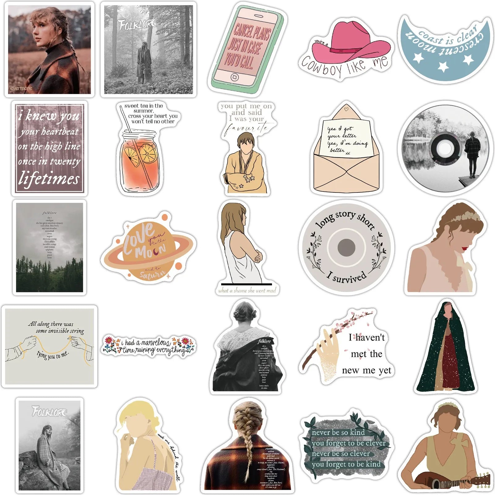 Set of 50 waterproof graffiti cartoon stickers for luggage and notebooks