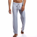 Silky loose mid-waist home trousers in black for yoga and lounging
