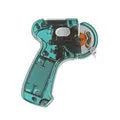 Transparent electric fishing hook tier tool in lake blue colour with visible internal mechanism