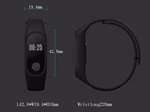 A motion intelligent hand ring fitness tracker on a wrist, showing a heart rate display, available in multiple colours.