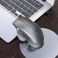 T32 Wireless Vertical Ergonomic Mouse in black or silver showing side roller and vertical design.