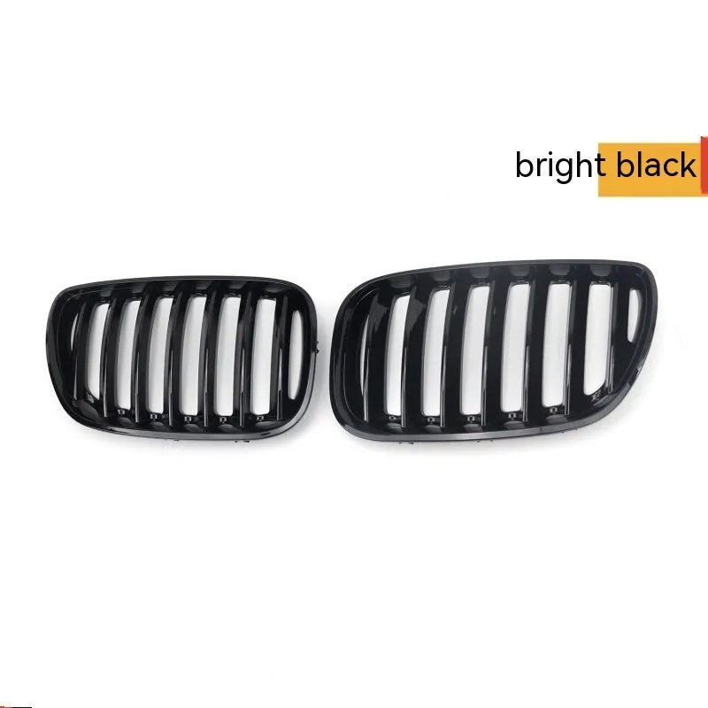 Bright black ABS plastic medium mesh grille set for BMW X5E 53 front replacement