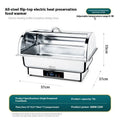 Transparent electric buffet stove with stainless steel construction and LCD temperature display