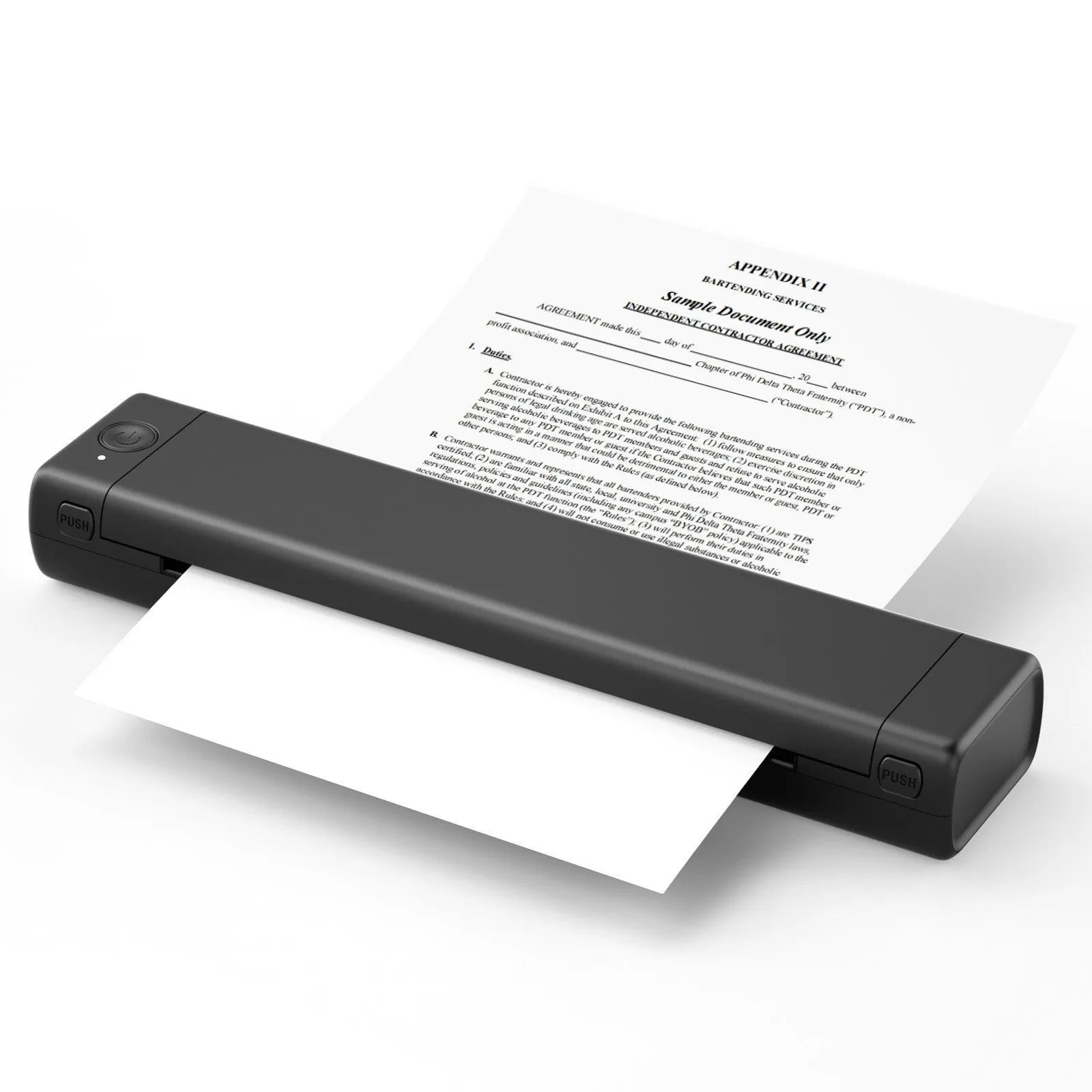 Phomemo M08F A4 portable thermal printer in silver black colour with Bluetooth wireless connectivity