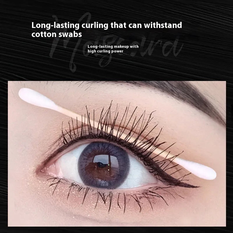 Black women's natural curly long makeup mascara with dimensions 14cm height