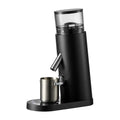 Portable automatic electric coffee grinder with stainless steel body in retro design