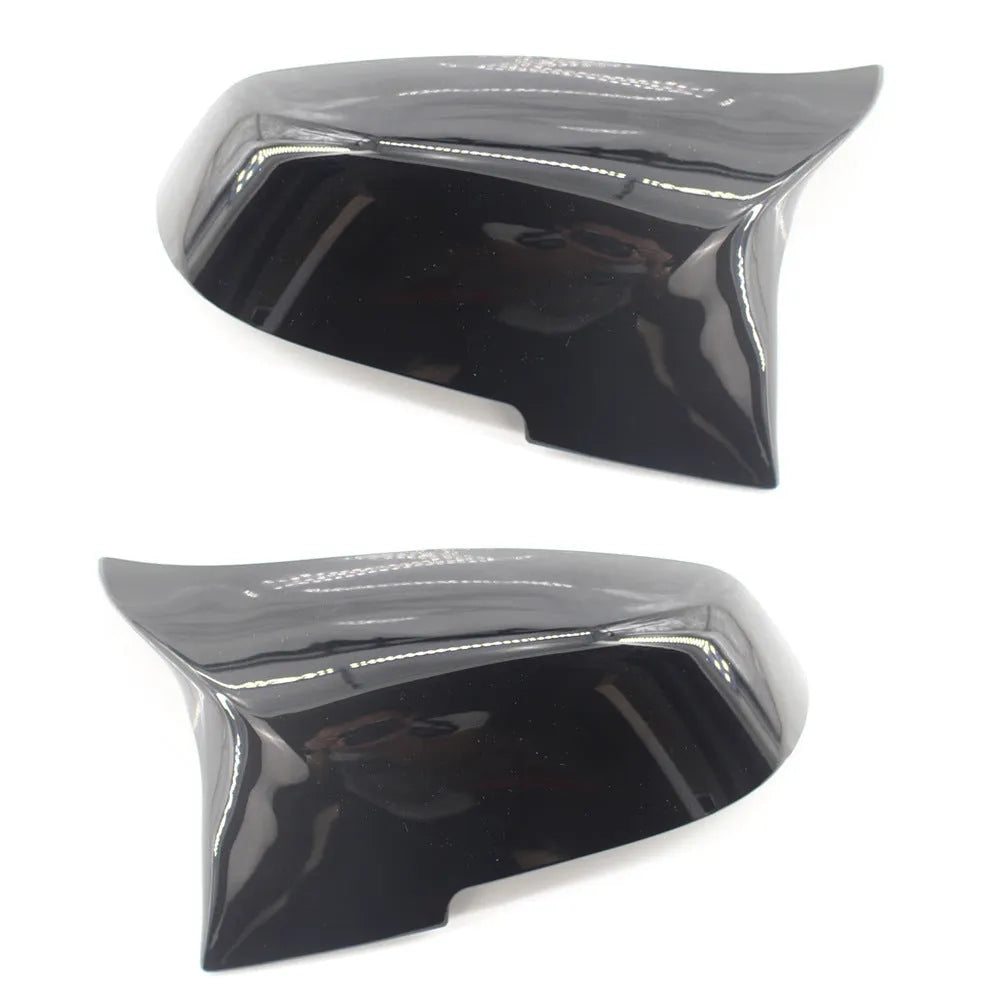 Paint bright black horn-shaped rear-view mirror shells for BMW 3 Series and 4 Series