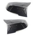 Paint bright black horn-shaped rear-view mirror shells for BMW 3 Series and 4 Series
