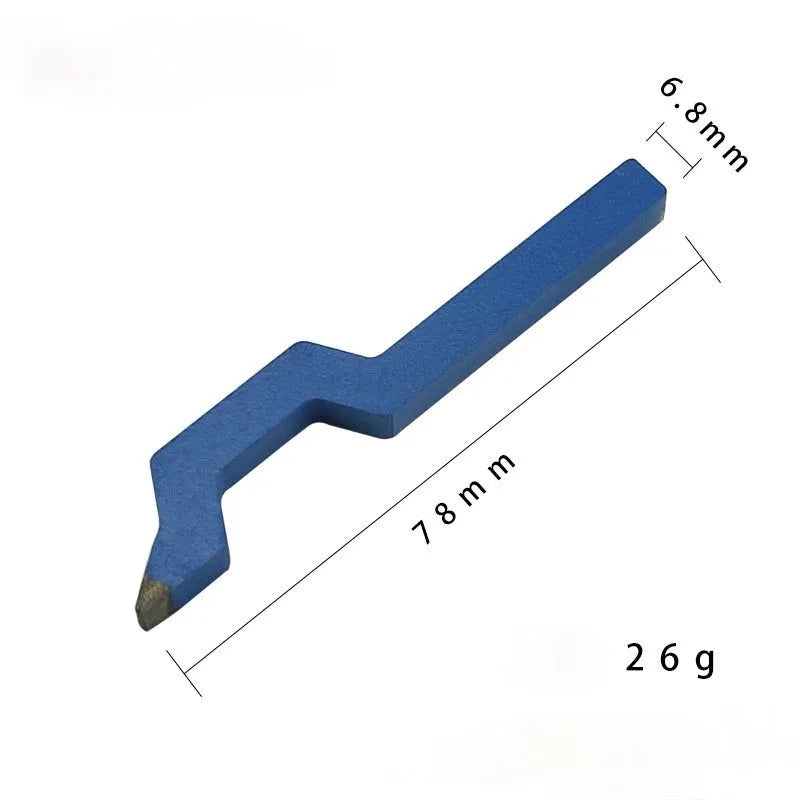 Gold-coloured curved character jewellery stamping tool with 45 steel construction for ring and bracelet marking