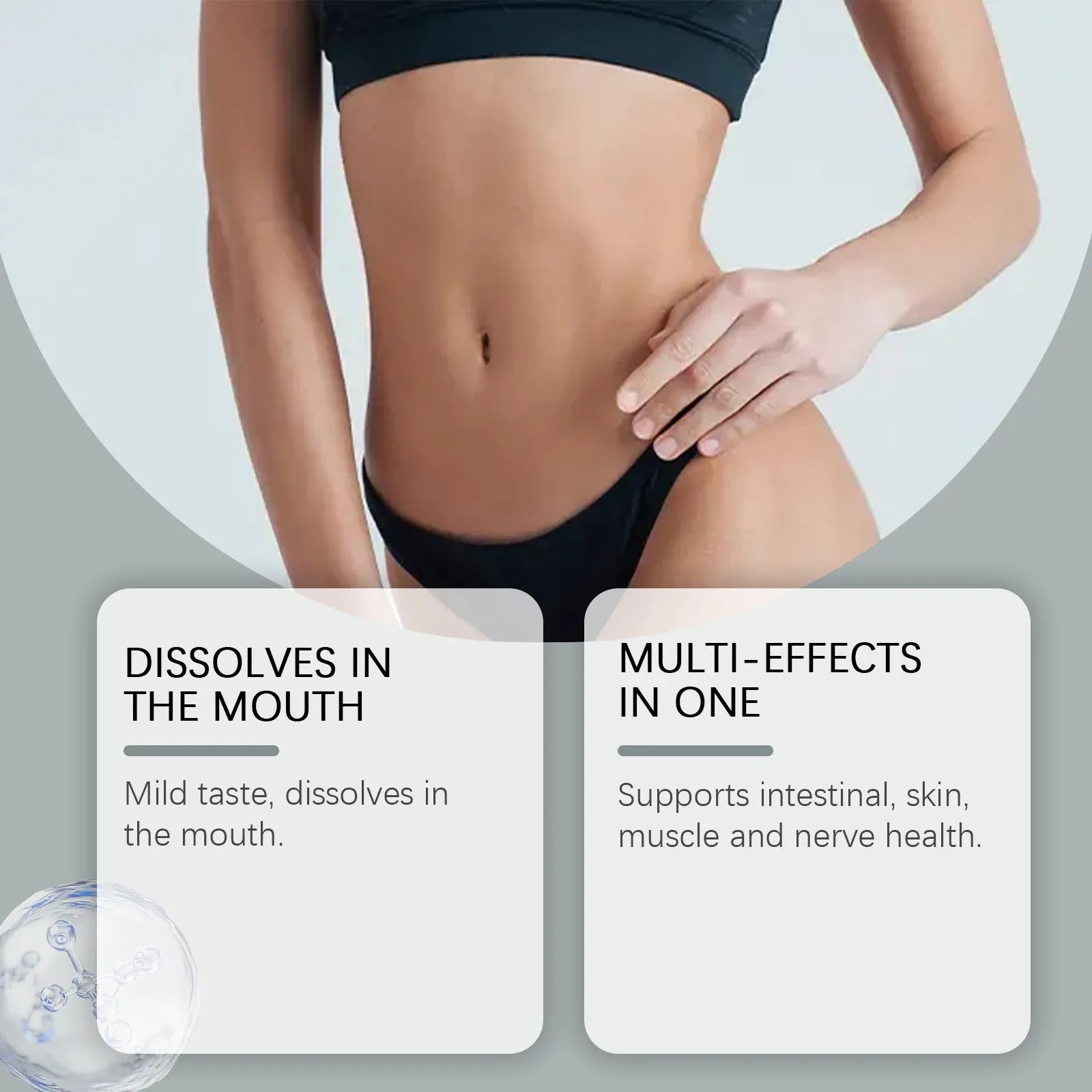 60ml intestinal balance dietary supplement bottle with droplet delivery system