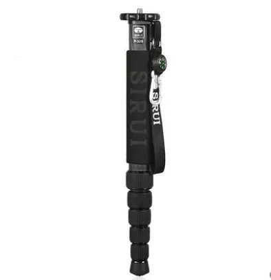 Black carbon fibre monopod for SLR cameras extended to maximum 1540mm height