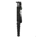 Black carbon fibre monopod for SLR cameras extended to maximum 1540mm height