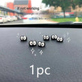Black cartoon briquette resin car decoration ornament with traceless tape.