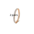 Stainless steel seamless nose ring in surgical steel with diamond stud, available in multiple colours and sizes