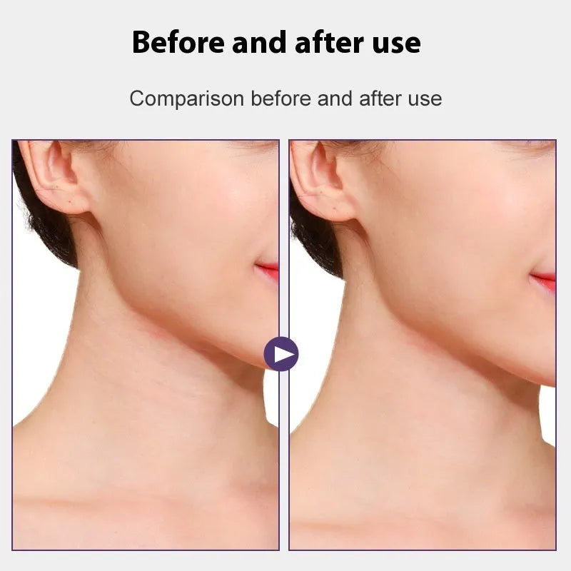 Skin tone neck firming adhesive tape strips and patches for invisible neck contour support
