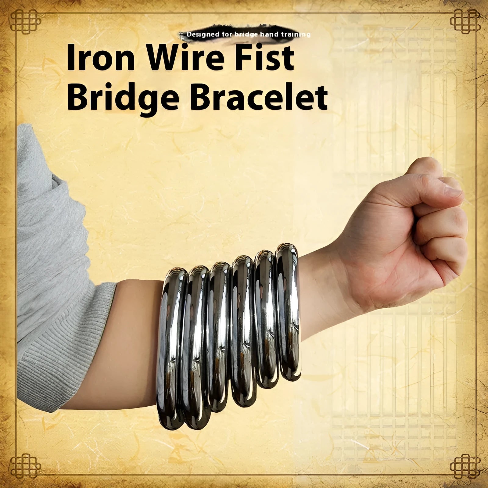 Wing Chun carbon steel training ring with electroplated finish for martial arts conditioning