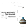 Vine woven pendant lamp in pastoral Southeast Asian style with warm LED lighting