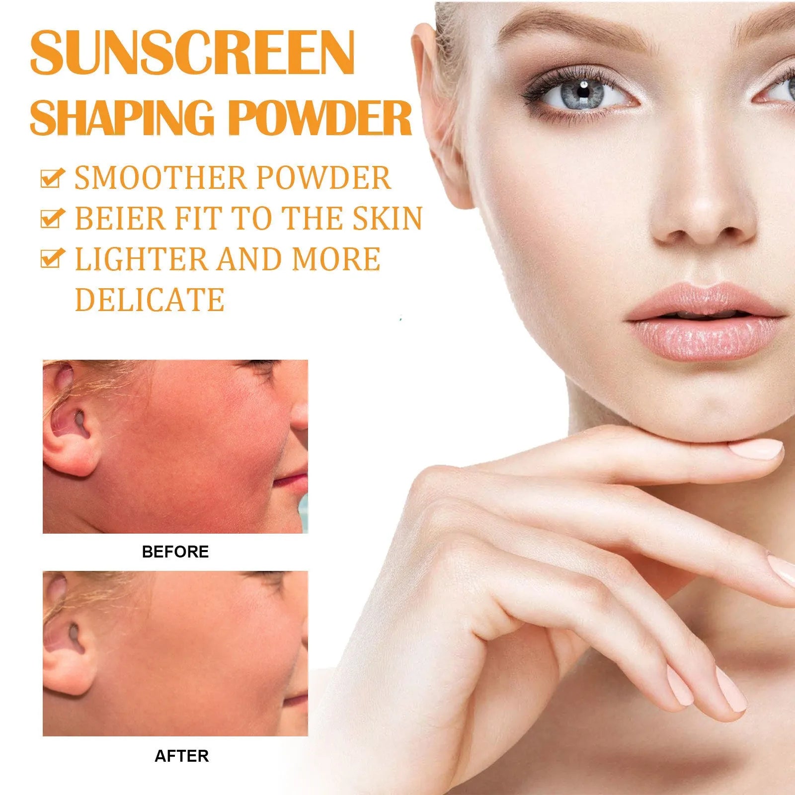 8g setting powder compact for makeup oil control with talc and silica ingredients