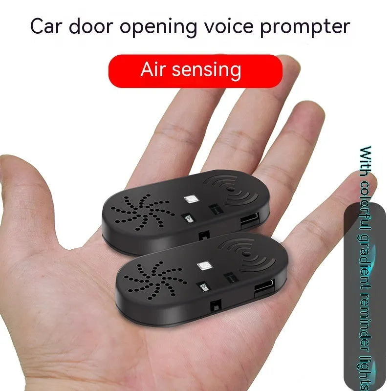 Black car door reminder device with infrared sensor for vehicle safety alerts
