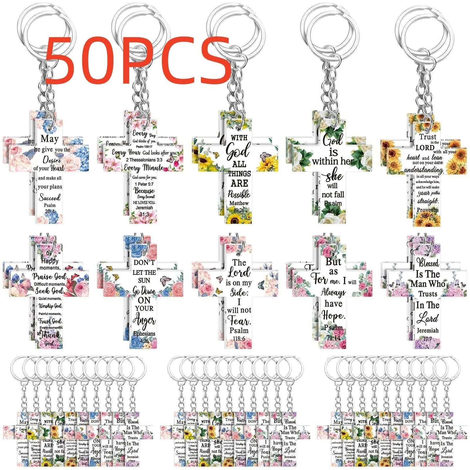 Acrylic key pendants for Easter Halloween and Christmas with high transparency for decorative use