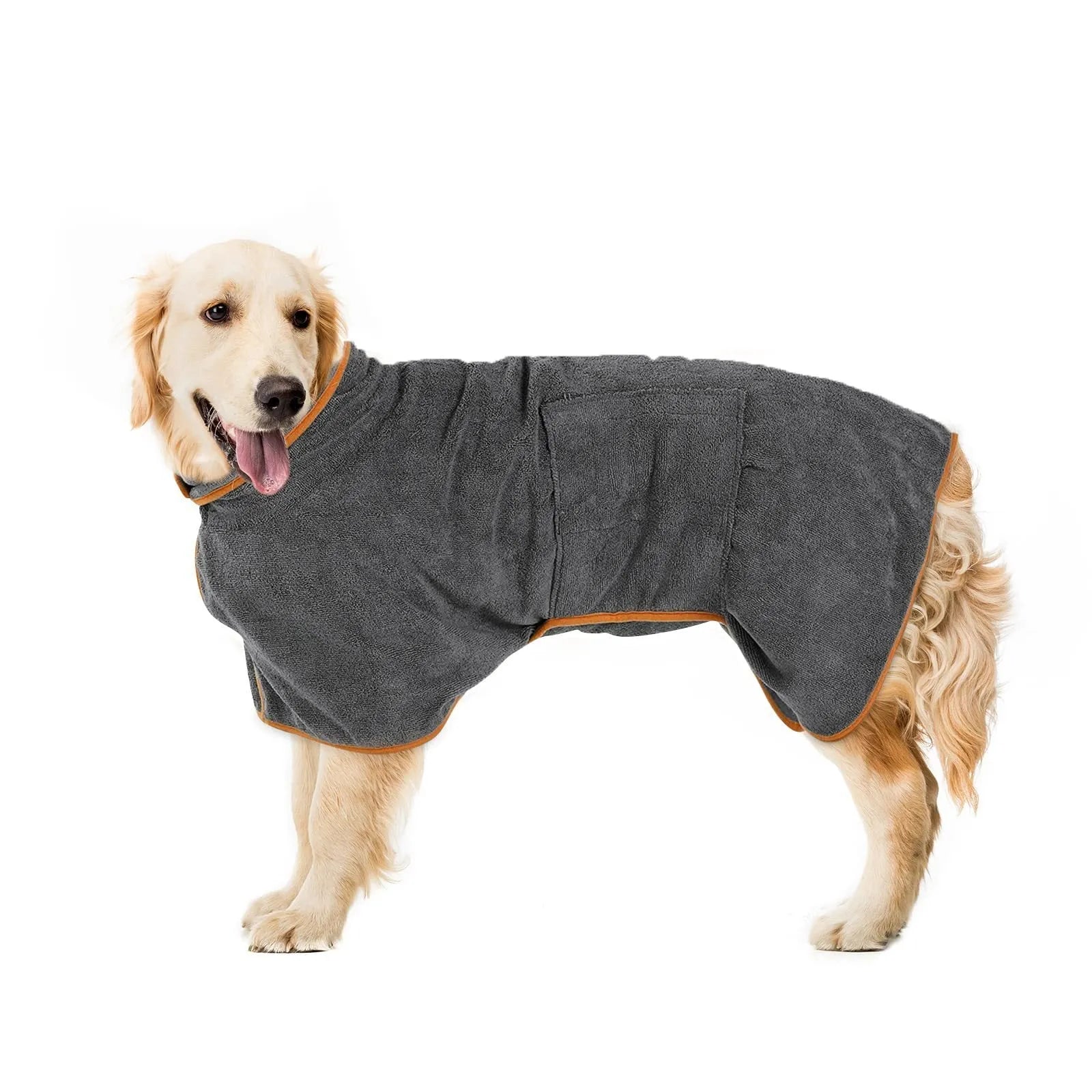 Nylon pet drying robe for dogs and cats in multiple sizes and colours