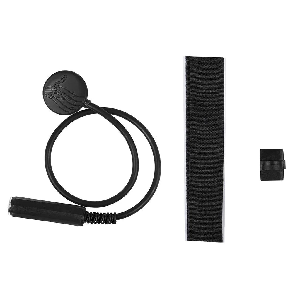 Black universal folk classical wooden guitar pickup clip with 40.7cm length on a guitar