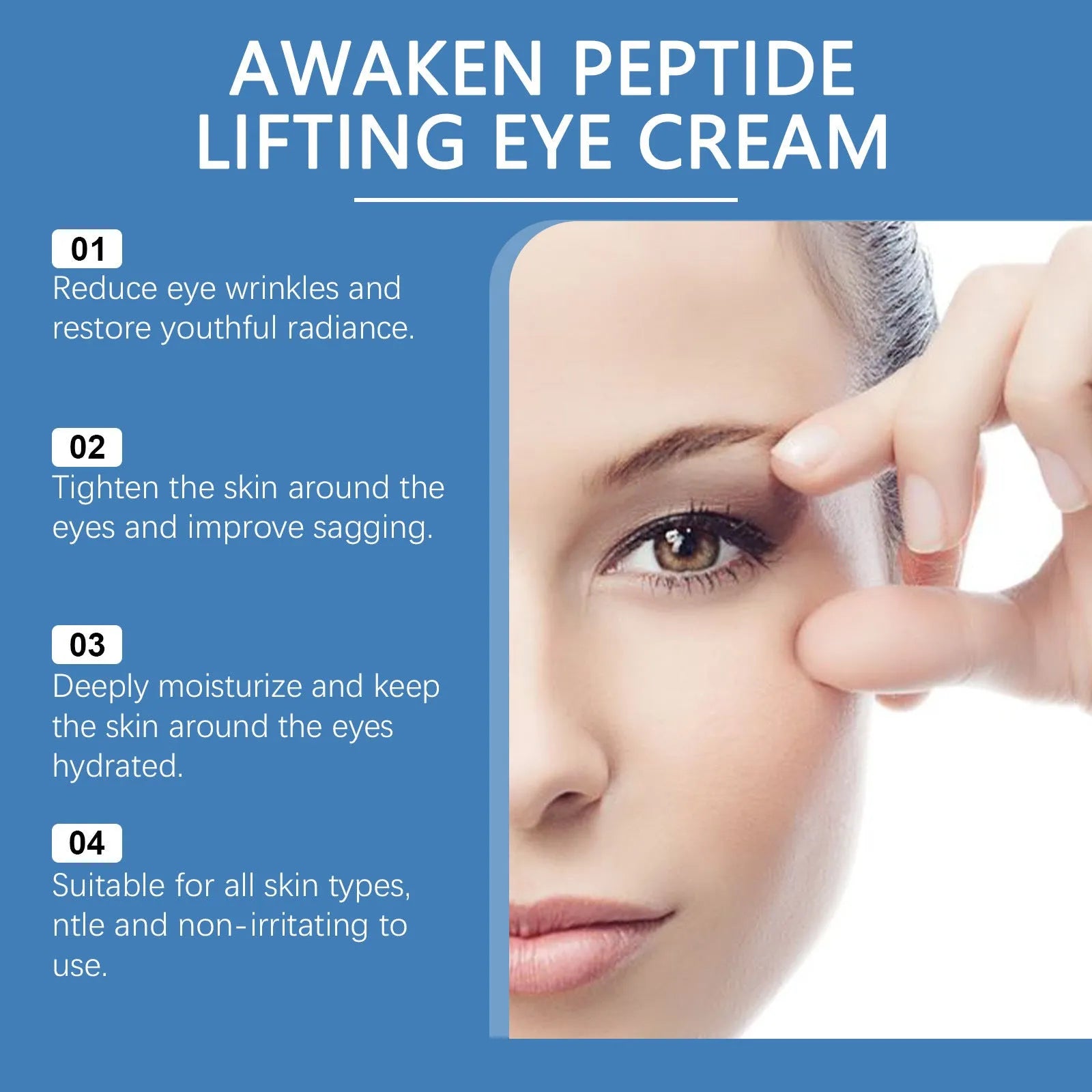 Viareline collagen firming eye cream in 15g tube for skin around eyes