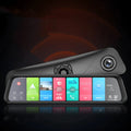 Black 4G car running recorder with GPS navigation and touch screen for vehicle monitoring