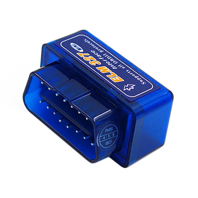 Bluetooth OBD2 auto fault detector and code reader on a car dashboard