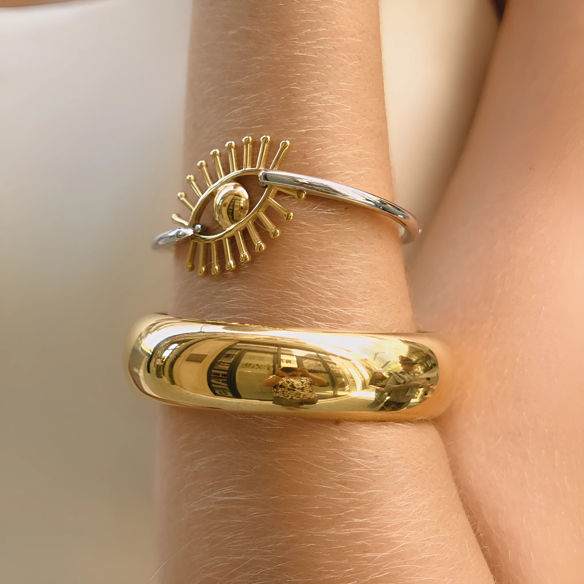 Women's stainless steel Devil's Eye bracelet non-fading European and American style colour matching