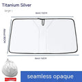 Car double ring front sun shield with NC fabric titanium silver construction for windscreen protection