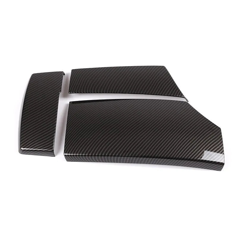 Three-piece ABS carbon fibre pattern protective cover for car centre console armrest box