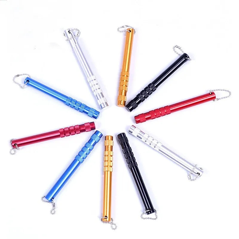 Pen-shaped aluminum alloy golf groove cleaner for iron clubs, 10.5cm long, available in white, yellow, red, blue, black