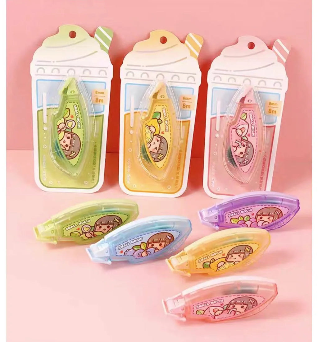 Dotting glue in plastic container with juice colour options for craft and stationery use