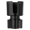 Matte black car cup holder expander with adjustable base for extra large bottles