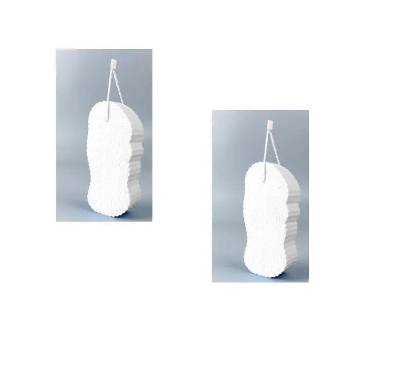 3D fish scale pattern bath sponge in white, grey, pink or light blue