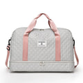 Oxford cloth leisure travel bag with sewing thread detailing in solid colour options