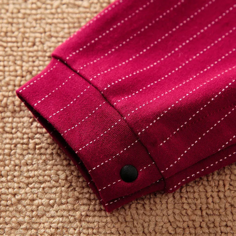 Wine red cotton baby boy romper one-piece suit with long sleeves for autumn wear