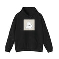 Black loose fit drop-shoulder sleeve casual hoodie with kangaroo pocket