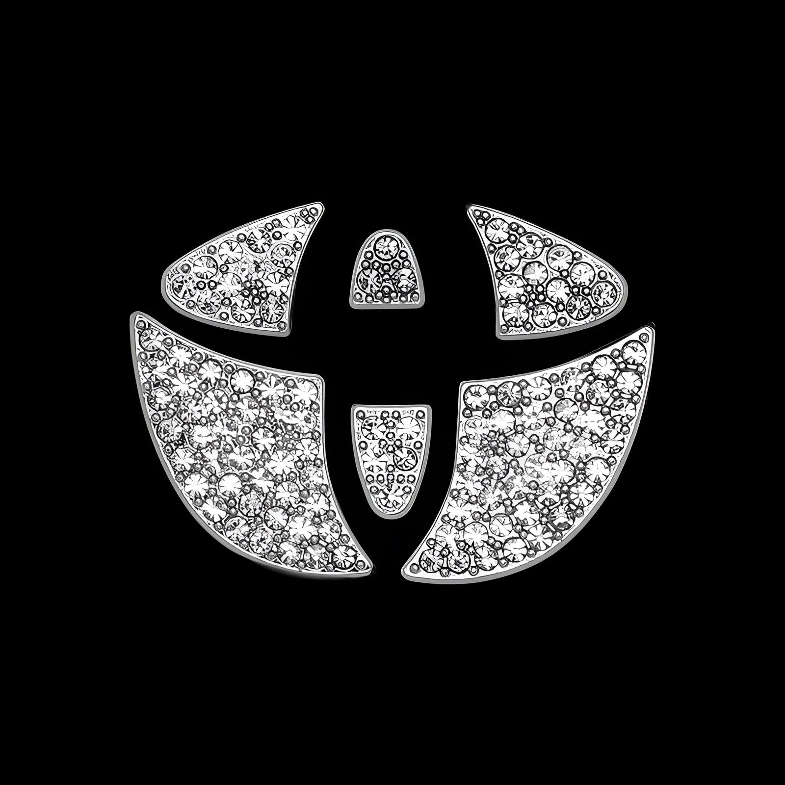 Zinc alloy diamond-pattern steering wheel centre badge sticker for Toyota cars